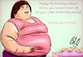 Amelia's 7th birthday cake binge by BiggestLittleGirl