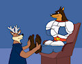 Blitz's foot rub by AlexReindeer