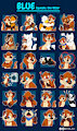 Blue Stickers