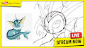 STREAMING - Drawing Vaporeon