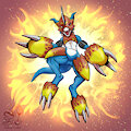 Flamedramon by Salmonsnake