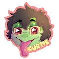 FurDU 2022 Frogsona Badge by GayNoumena