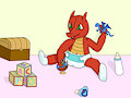 Baby Dragon Playing by BabyDrake2