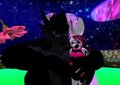 bunny and a dragon puppeh :V by Rabbitsocks