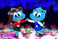 Two cute crossdressed Gumballs in my favorite outfits