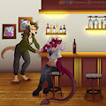 Flirting at the bar
