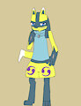 Rena the Lucario "Renamon Make-up" by LucaFamily