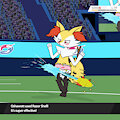 Braixen hit by a super effective move! alternative