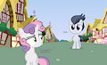 Pouty Belle and awkward Rumble by LunaticDawn
