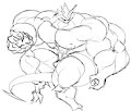 Birthday sketches - Gulusgammamon by RiR