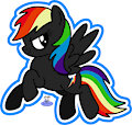 Black Rainbow Dash by SebGroupArts2009