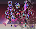 CLOSED Adopt | Space Hyena wolf by AnastasRadonski