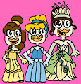 Duckburg Bois dressed as Disney Princesses