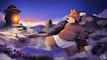 Relaxing at dawn by Risenpaw