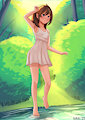 (OC)"Cute Girl in the Forest" by IoNaI