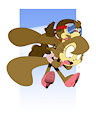 Sally Acorn & Tufftee Flying by BlackFlash09