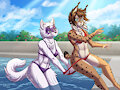Mika meets Alopex (colored) by HeresyArt