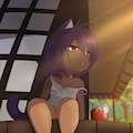 fuyuki beating the heat by SilverMoriko
