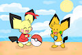 Beach Ball Pichus -By mimisrol-