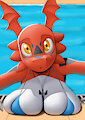 Guilmon Poolside~ by creatiffy