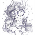 Lea - Snowy Weather Sketch by Deleetrix