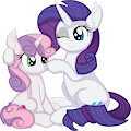 Rarity and Sweetie Belle - Boop by CyanLightning