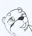 Lineart - Swimming Otter