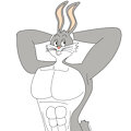 Bugs flexes some more by FurryTilde