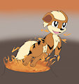 Growlithe in the Volcano