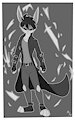 Monochrome(Joseph’s Other Half): Anthro Rabbit and Human Forms by ChaosMaster12