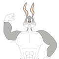 Bugs posing in a black thong