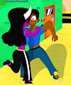 Amy kissing her Creator (me)