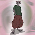 raccoon fursona by lisikisik