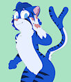 Blue Tiger Fursona Commission 1 by tomtomtiger