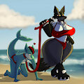 Walkies on the Beach by konnorshark