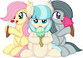 Fluttershy Coco Pommel and Marble Pie - Ice Creams