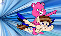 Cheer Bear riding Seb the Pony by SebGroupArts2009