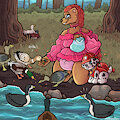 Feeding my two favorite ducks! by zeekhedgehog