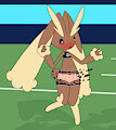 [Commission] Lopunny battle damage