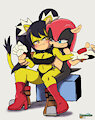 Commission: Honey & Mighty by Pepamint0