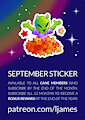 September Patreon sticker