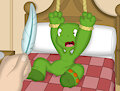 Get ready to laugh, green boy