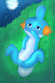 Mudkip in Moonlight Safe Version by JakuyaArt