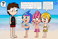 Mr.S meets the Sea Princesses by being confused in the beach