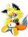 First illustration: A cute golden fox. by Caquetzalrd