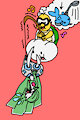 Gardevoir Diaper Pulled by Lakitu Req by FloppyPony