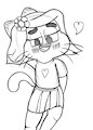 Sketch of Furry Anthro Commercial Break Girl Gumball