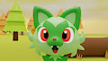 Sprigatito Front View Yes its just that. by HansTrimmel