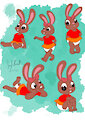 Amy Bunny Poses -By CoffeehoundJoe-