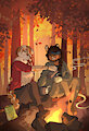 Commission - Sharing warmth by LazySnout